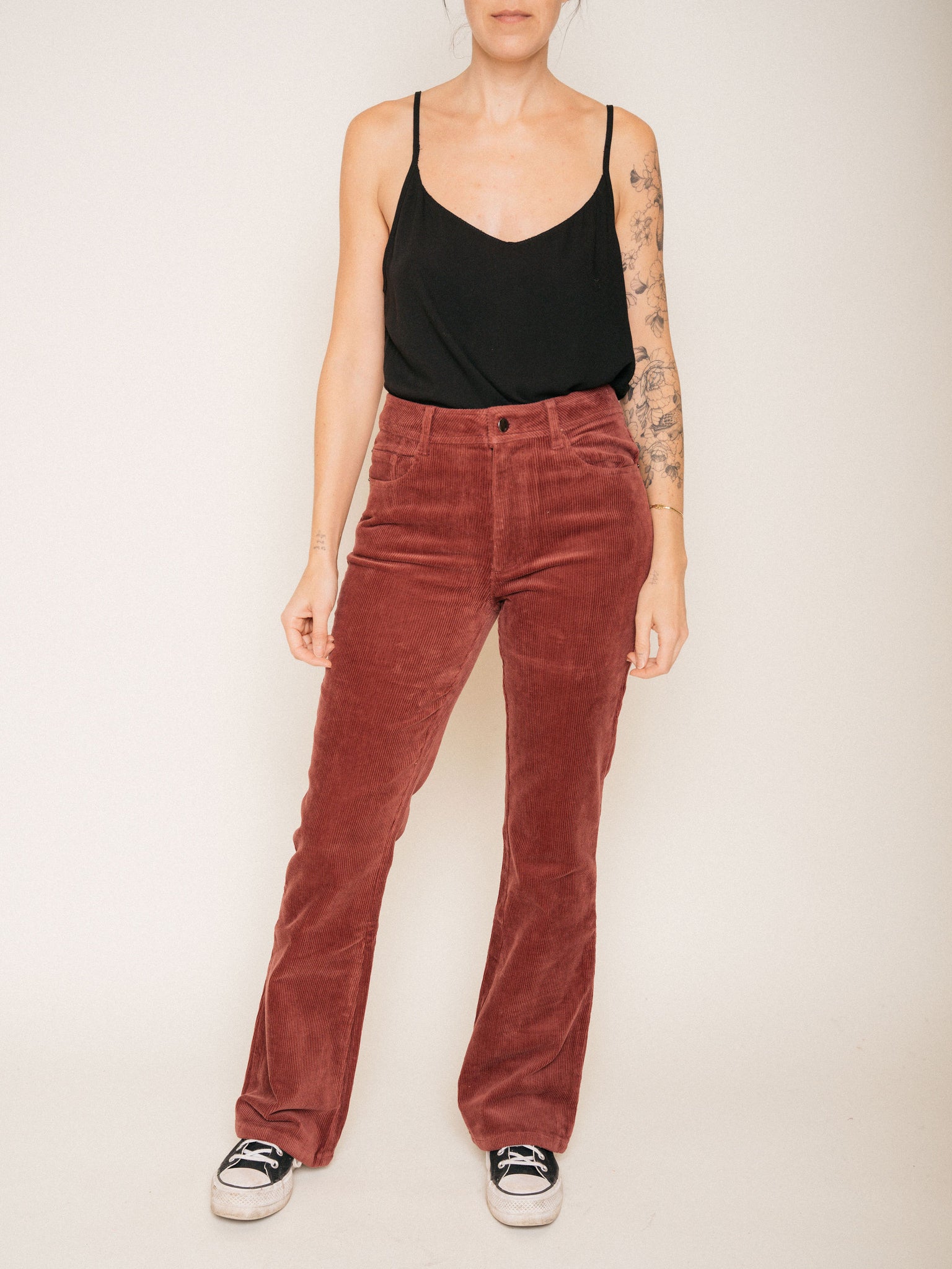 Milled Flare Pants - Mulled Wine